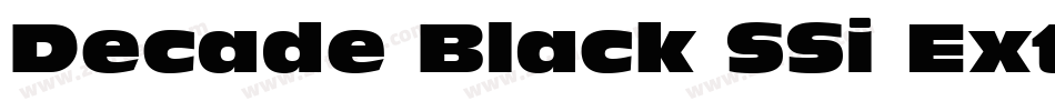 Decade Black SSi Extra Black Italic字体转换